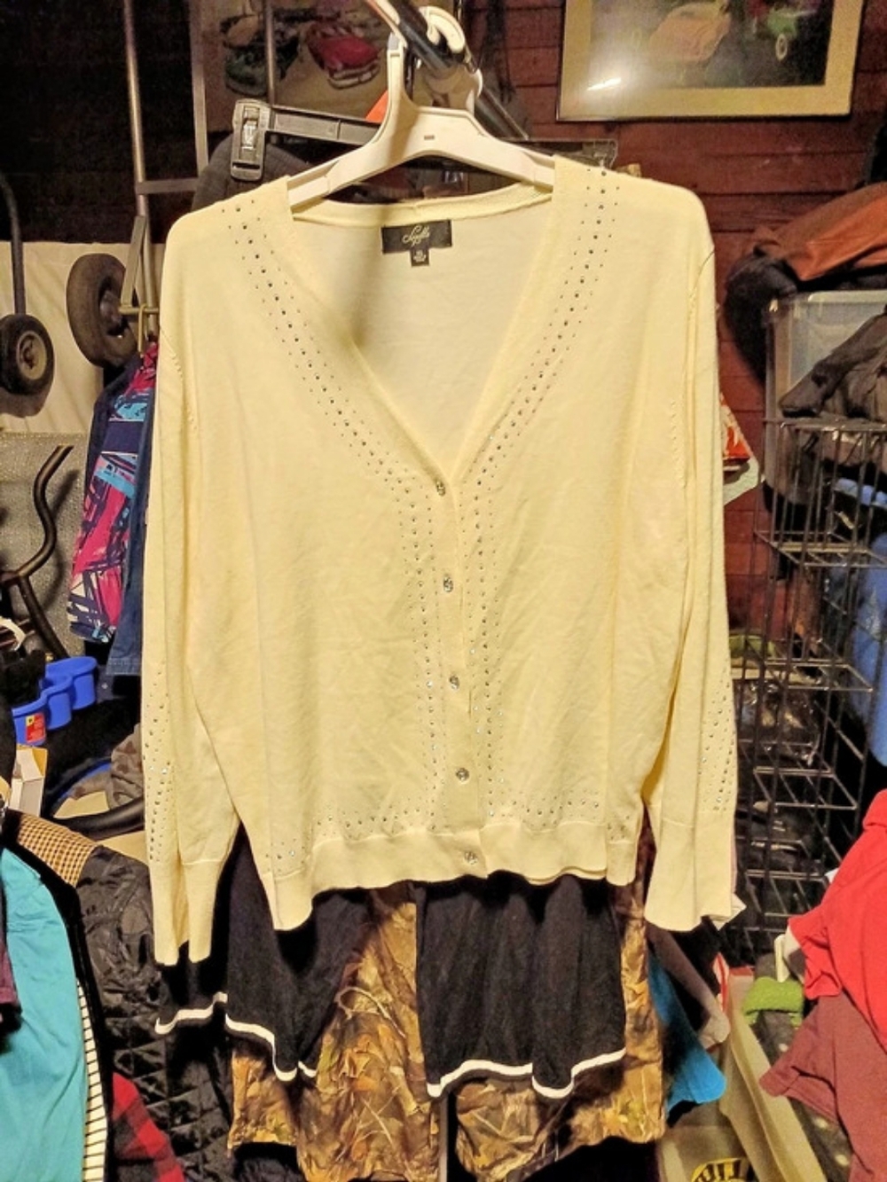 Yellow V-Neck Cardigan